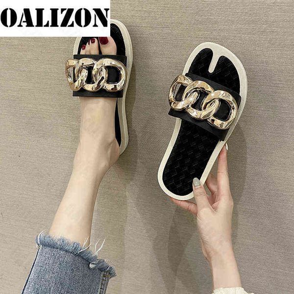 classic chain slippers summer new flats women flip flops 2022 fashion open toe sandals mules shoes indoor slides female zapatos y220221, Black
classic chain slippers summer new flats women flip flops 2022 fashion open toe sandals mules shoes indoor slides female zapatos y220221, Black