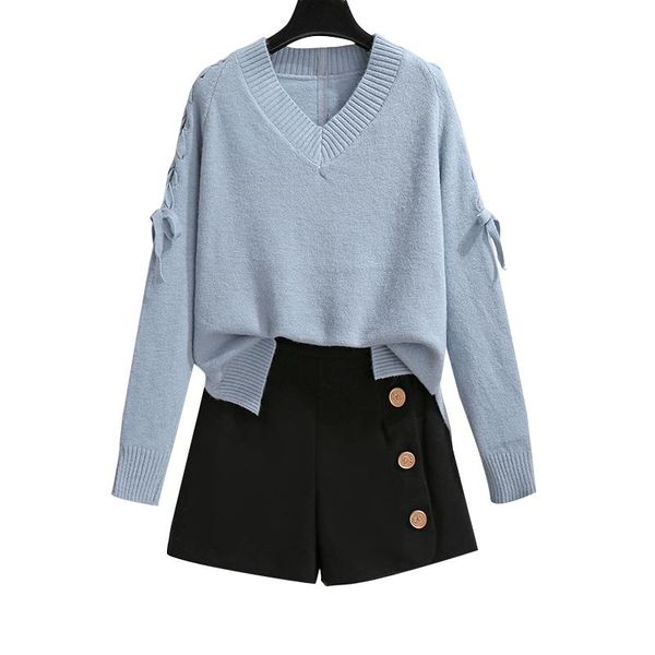autumn winter women v-neck pullovers sweater knitwear shorts latest fashion good quality 2 pcs set clothing loose lady suit women's tra, Gray
autumn winter women v-neck pullovers sweater knitwear shorts latest fashion good quality 2 pcs set clothing loose lady suit women's tra, Gray