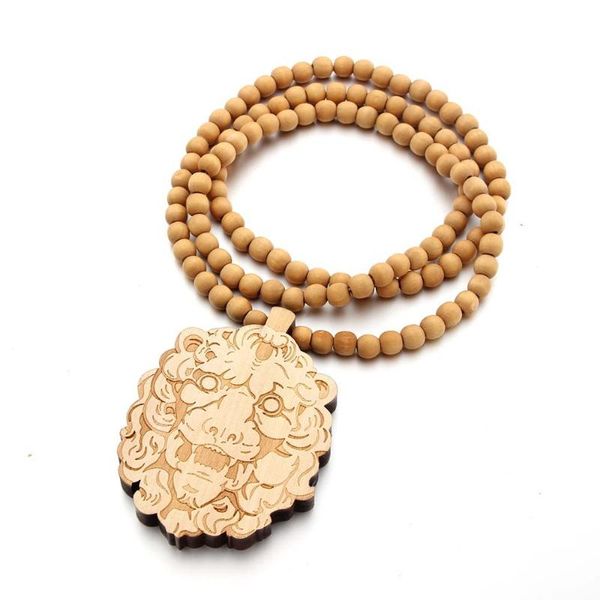 pendant necklaces jewelry hip hop beads carved necklace wooden animal lion good wood fashion men women accessories, Silver
pendant necklaces jewelry hip hop beads carved necklace wooden animal lion good wood fashion men women accessories, Silver