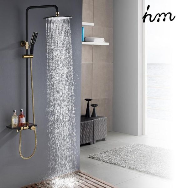 hm black rainfall thermostatic shower faucet set single lever brass mixer valve rack bath shower mixers rack set
hm black rainfall thermostatic shower faucet set single lever brass mixer valve rack bath shower mixers rack set