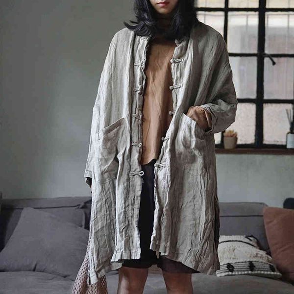 johnature women bat sleeve cotton linen shirts and solid color spring stand loose original vintage long blouses 210521, White
johnature women bat sleeve cotton linen shirts and solid color spring stand loose original vintage long blouses 210521, White