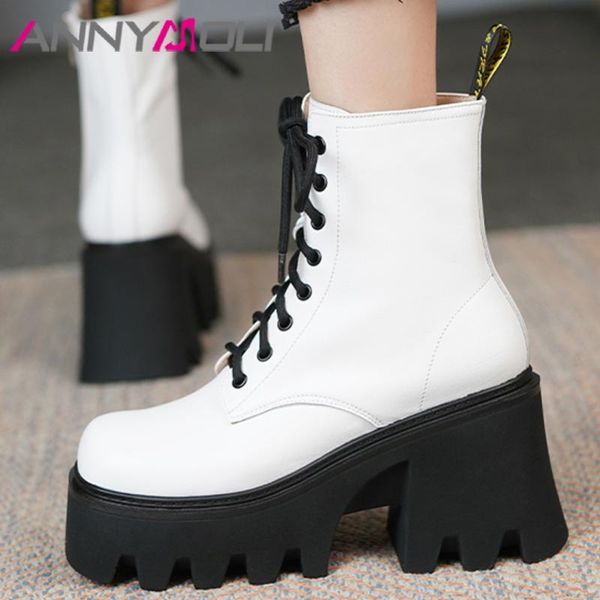 boots annymoli real leather motorcycle women platform chunky high heel shoes zipper round toe punk style autumn winter 40, Black
boots annymoli real leather motorcycle women platform chunky high heel shoes zipper round toe punk style autumn winter 40, Black