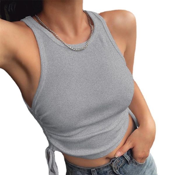 women's tanks & camis yrrety 2021 summer slim short women sleeveless o collar solid black white crop vest drawstring folds clothing
women's tanks & camis yrrety 2021 summer slim short women sleeveless o collar solid black white crop vest drawstring folds clothing