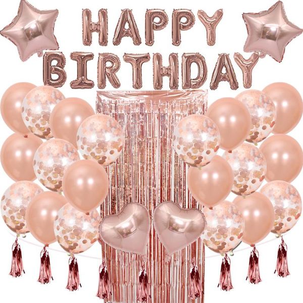 party decoration 28pcs rose gold birthday set letter happy balloon decor kids tassel sequin latex
party decoration 28pcs rose gold birthday set letter happy balloon decor kids tassel sequin latex