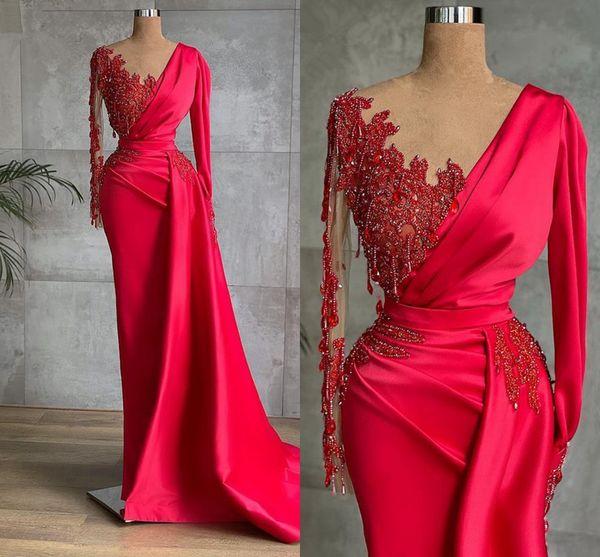 fuchsia robe de soiree sheath v-neck long sleeves satin beaded tassel long prom dresses prom gown evening dresses robes, Black;red
fuchsia robe de soiree sheath v-neck long sleeves satin beaded tassel long prom dresses prom gown evening dresses robes, Black;red