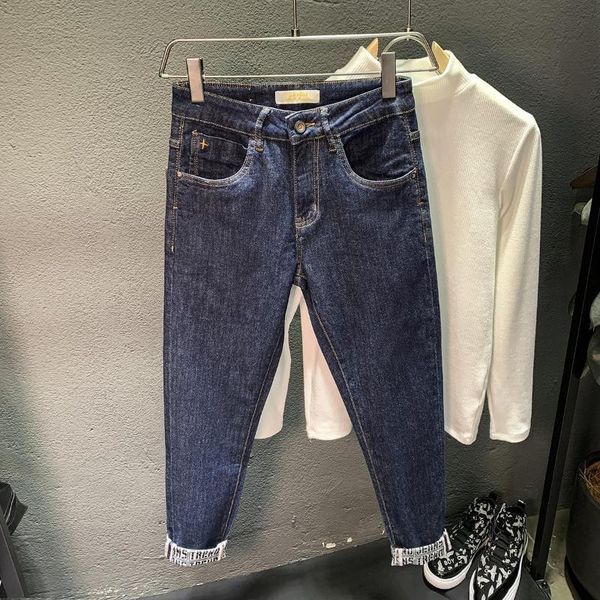 men's jeans 2021 korean men classic jean homme hip hop pantalones hombre mannen soft biker masculino denim overalls mens pants, Blue
men's jeans 2021 korean men classic jean homme hip hop pantalones hombre mannen soft biker masculino denim overalls mens pants, Blue