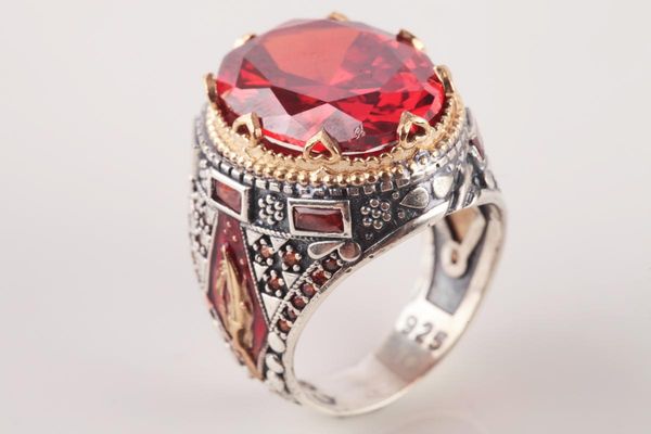 cluster rings um us jewelry ruby cubic zirconia 925 sterling silver men ring, Golden;silver
cluster rings um us jewelry ruby cubic zirconia 925 sterling silver men ring, Golden;silver