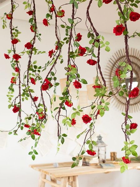 grade rose artificial flower vine romantic wedding home decoration garden arch diy fake winding decorative flowers & wreaths
grade rose artificial flower vine romantic wedding home decoration garden arch diy fake winding decorative flowers & wreaths