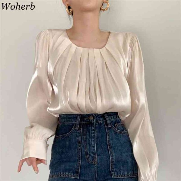 causal o-neck women blouse korean thin pleated shirt spring summer puff sleeve blusas mujer de moda 210519, White
causal o-neck women blouse korean thin pleated shirt spring summer puff sleeve blusas mujer de moda 210519, White