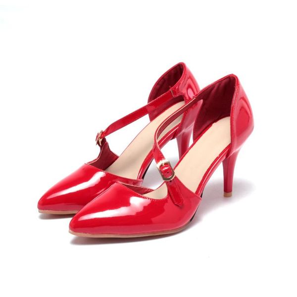 big size 31-43 fashion women elegant pointed toe med heels pumps 3 colors dress shoes, Black
big size 31-43 fashion women elegant pointed toe med heels pumps 3 colors dress shoes, Black