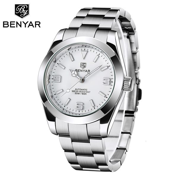 men mechanical watches mark dives military sports automatic mechanical clocks waterproof, Slivery;brown
men mechanical watches mark dives military sports automatic mechanical clocks waterproof, Slivery;brown