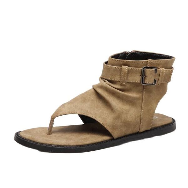 sandals summer est rome style two color side zipper flock flat with fashion women, Black
sandals summer est rome style two color side zipper flock flat with fashion women, Black