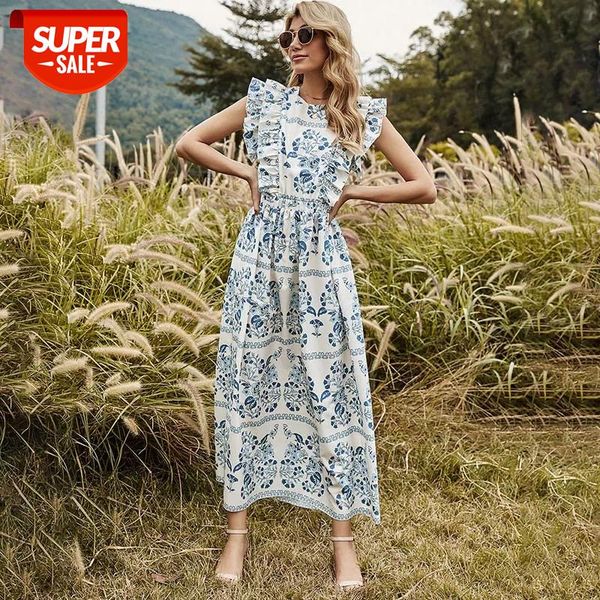 2021 Spring New Ruffles Print Long Dress Women Casual O Neck High Waist Sleeveless Dress For Women Fashion Summer #iV2y, White;black
2021 Spring New Ruffles Print Long Dress Women Casual O Neck High Waist Sleeveless Dress For Women Fashion Summer #iV2y, White;black