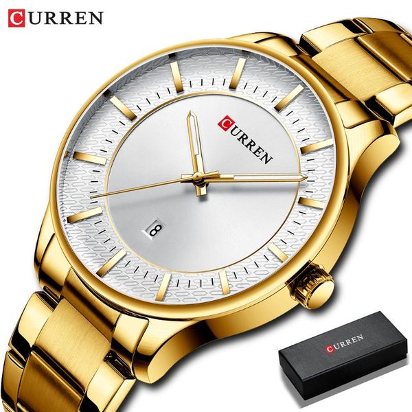 wristwatches curren luxury men's business quartz watches stainless steel round dial casual watch man 2021 modern classic horloges, Slivery;brown
wristwatches curren luxury men's business quartz watches stainless steel round dial casual watch man 2021 modern classic horloges, Slivery;brown