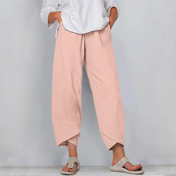 women's pants & capris women irregular solid pocket hem loose cropped cotton linen trousers with pockets style #t2g, Black;white
women's pants & capris women irregular solid pocket hem loose cropped cotton linen trousers with pockets style #t2g, Black;white