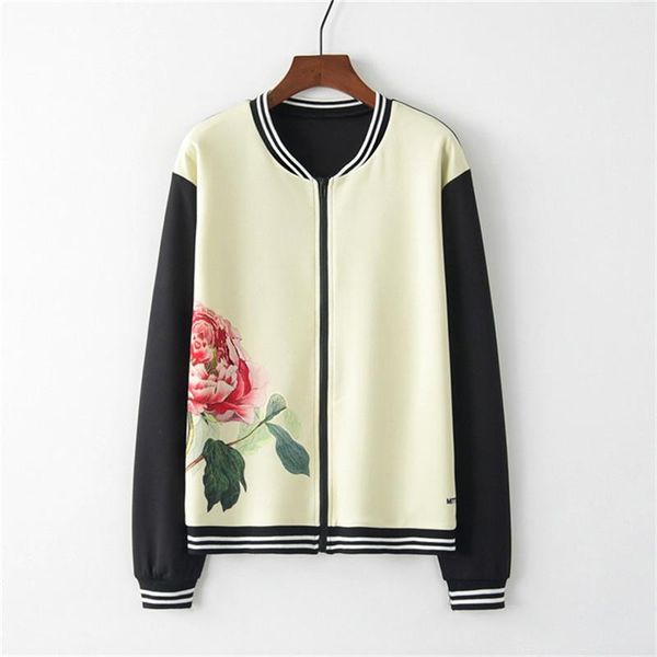 women's jackets artguy women fashion long sleeve contrast striped rose print baseball jacket girl cuff zip-up outwear sweatshirt, Black;brown
women's jackets artguy women fashion long sleeve contrast striped rose print baseball jacket girl cuff zip-up outwear sweatshirt, Black;brown