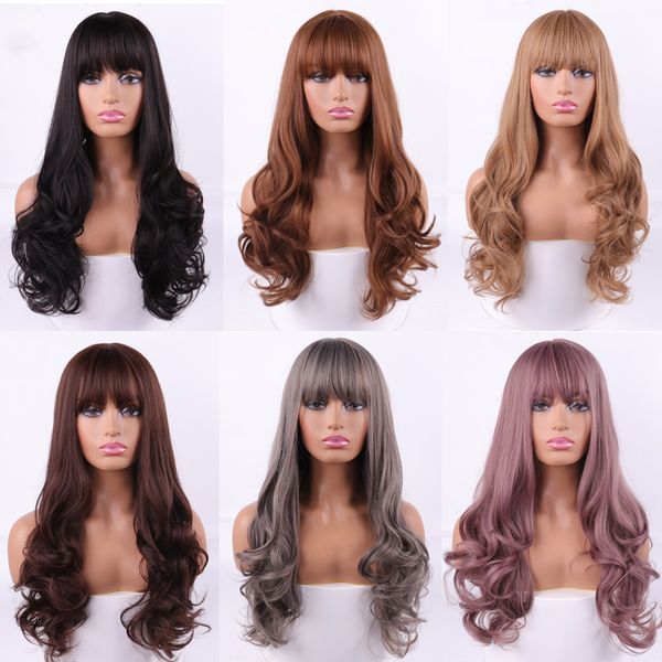 long wavy brown gold black wigs with bangs heat resistant synthetic wigs for african american women wigsfactory direct
long wavy brown gold black wigs with bangs heat resistant synthetic wigs for african american women wigsfactory direct