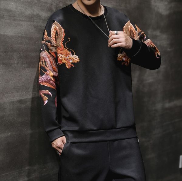 men's hoodies & sweatshirts dragon sweater chinese style fashion hip hop streetwear sweatshirt 5xl autumn c5es, Black
men's hoodies & sweatshirts dragon sweater chinese style fashion hip hop streetwear sweatshirt 5xl autumn c5es, Black