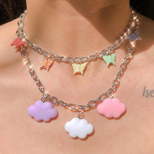 pendant necklaces harajuku ins style butterfly cloud necklace for women metal choker clavicle chain boho summer party jewelry girls gifts, Silver
pendant necklaces harajuku ins style butterfly cloud necklace for women metal choker clavicle chain boho summer party jewelry girls gifts, Silver