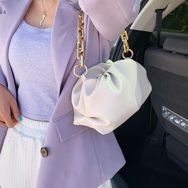 evening bags golden chain pu leather ladies shoulder bag solid color underarm handbag leisure travel 2021 
evening bags golden chain pu leather ladies shoulder bag solid color underarm handbag leisure travel 2021