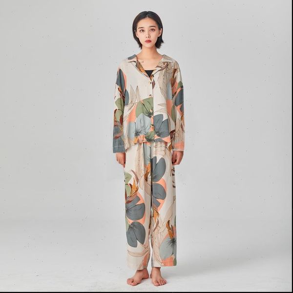 pajamas leaf printing women sleepwear home clothes long sleeved trousers autumn two piece womens suit female pajama set, Black;red
pajamas leaf printing women sleepwear home clothes long sleeved trousers autumn two piece womens suit female pajama set, Black;red