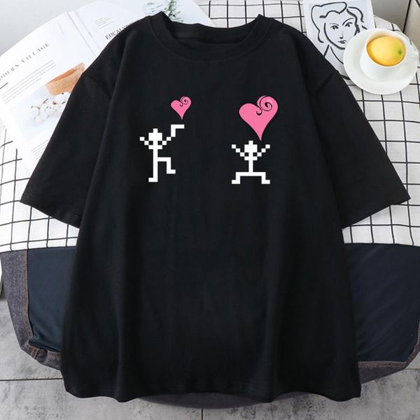 women's t-shirt funny heart cartoon people print female tshirts creative big-size breathable t-shirts streetwear s-xxxl woman, White
women's t-shirt funny heart cartoon people print female tshirts creative big-size breathable t-shirts streetwear s-xxxl woman, White