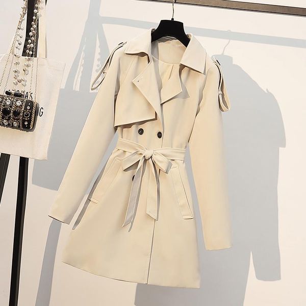 women's trench coats casual office women bandage blazer korean lapel long sleeve loose fit jacket fashion tide spring autumn 2021 outwe, Tan;black
women's trench coats casual office women bandage blazer korean lapel long sleeve loose fit jacket fashion tide spring autumn 2021 outwe, Tan;black