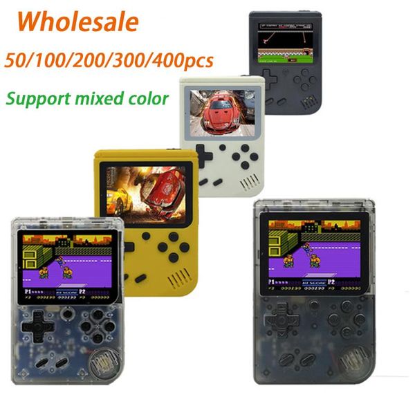 portable game players wholesale 50/100/200/300/400pcs coolbaby rs-6a retro mini handheld console 8-bit 3.0 inch built-in 168 games