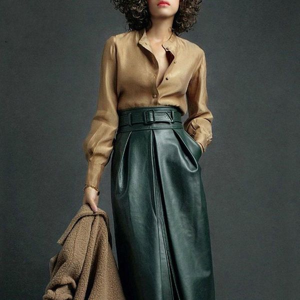 women's suits & blazers european and american fashion leather skirt temperament high waist pu two-piece slim suit clothing, White;black
women's suits & blazers european and american fashion leather skirt temperament high waist pu two-piece slim suit clothing, White;black