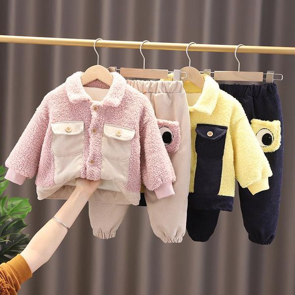 clothing sets girls boys thick clothes winter children fashion cotton velvet coats pants 2pcs tracksuits for baby kids warm sports suits, White
clothing sets girls boys thick clothes winter children fashion cotton velvet coats pants 2pcs tracksuits for baby kids warm sports suits, White