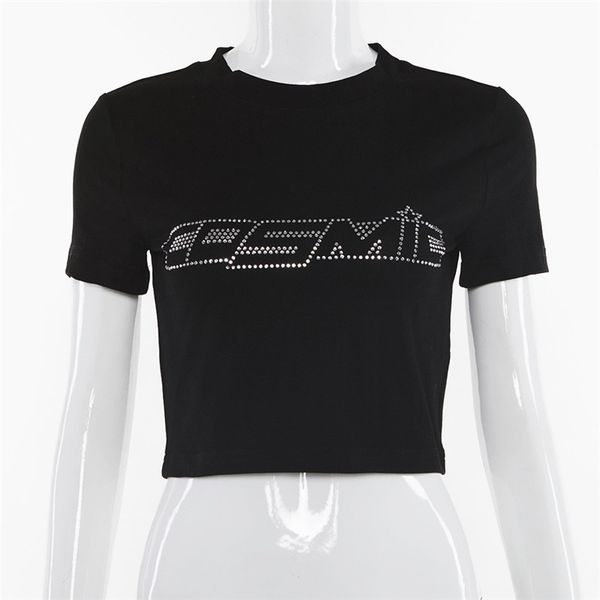 fashion rhinestones print casual womens t-shirts short crew ne summer basic slim bla tees croppedhigh quality, White
fashion rhinestones print casual womens t-shirts short crew ne summer basic slim bla tees croppedhigh quality, White