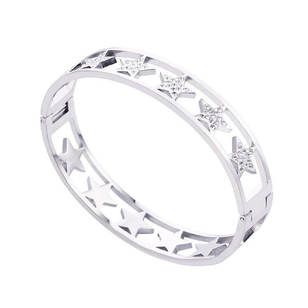 silvery gold stainless steel wide bangles for women white crystal stars can open and closed hand bracelets gift 2021 bangle, Black
silvery gold stainless steel wide bangles for women white crystal stars can open and closed hand bracelets gift 2021 bangle, Black