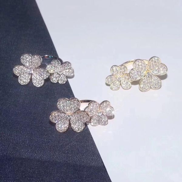 cluster rings soelle 925 sterling silver full micro cubic zirconia 3 gold color three leaves flower open ring for women luxury jewelry, Golden;silver
cluster rings soelle 925 sterling silver full micro cubic zirconia 3 gold color three leaves flower open ring for women luxury jewelry, Golden;silver