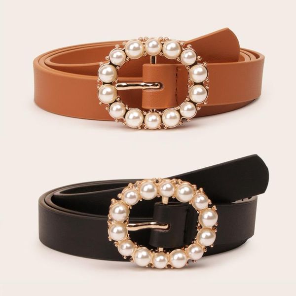 belts fashion women belt pearl decorative female ladies round needle buckle women's casual solid pu leather thin waistbelt, Black;brown
belts fashion women belt pearl decorative female ladies round needle buckle women's casual solid pu leather thin waistbelt, Black;brown