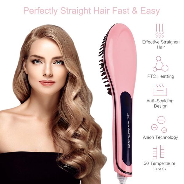 hair straightener curler styling tool new hair straightener brush hair electric brush comb irons straight comb brush, Silver
hair straightener curler styling tool new hair straightener brush hair electric brush comb irons straight comb brush, Silver