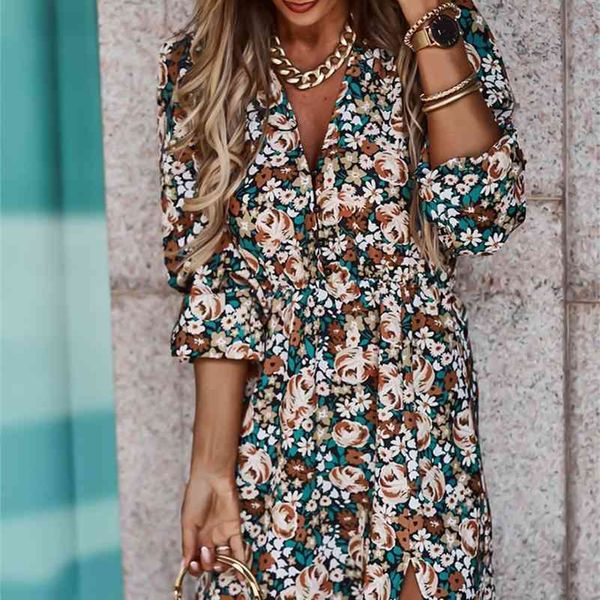 autumn v neck long floral dress for women slim long sleeve casual split print dress female boho elegant maxi party vestidos 210608, Black;gray
autumn v neck long floral dress for women slim long sleeve casual split print dress female boho elegant maxi party vestidos 210608, Black;gray