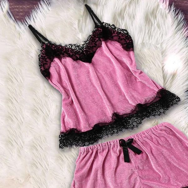 18 lingerie camisole bow womens sleepwears shorts v neck velvet pajamas sleepwear casual underwear suit, Black;red
18 lingerie camisole bow womens sleepwears shorts v neck velvet pajamas sleepwear casual underwear suit, Black;red