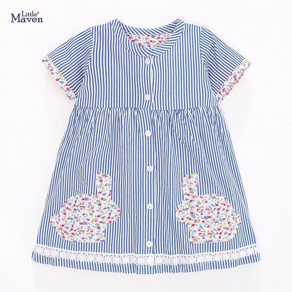 girl's dresses little maven summer kids blue rabbits appliques striped o-neck button girls 2-7yrs short-sleeved cotton woven, Red;yellow
girl's dresses little maven summer kids blue rabbits appliques striped o-neck button girls 2-7yrs short-sleeved cotton woven, Red;yellow