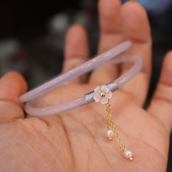 natural jade bangle white clear chalcedony agate bracelet for women a pair bracelets, Black
natural jade bangle white clear chalcedony agate bracelet for women a pair bracelets, Black