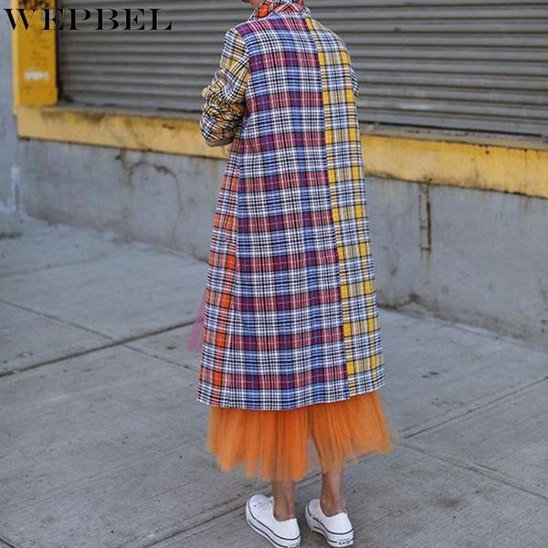 women's trench coats wepbel casual long sleeve x-long coat autumn loose plaid printed double breasted turn-down collar straight, Tan;black
women's trench coats wepbel casual long sleeve x-long coat autumn loose plaid printed double breasted turn-down collar straight, Tan;black