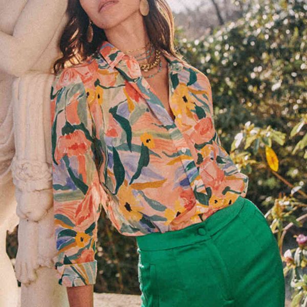 blouses elegant floral print shirt women contrast color buttons up long sleeve blouse dignified camisas mujer chemisier femme dktx, White
blouses elegant floral print shirt women contrast color buttons up long sleeve blouse dignified camisas mujer chemisier femme dktx, White