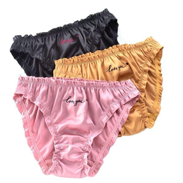 women's panties women silk underwear underpants letter embroidery lingerie briefs, Black;pink
women's panties women silk underwear underpants letter embroidery lingerie briefs, Black;pink