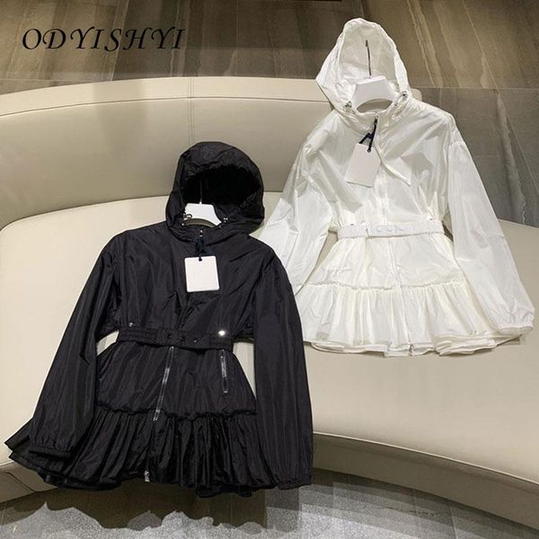 women's trench coats 2021 spring autumn women hooded long sleeve coat with belt luxury drawstring ruffles windbreaker femme qq333, Tan;black
women's trench coats 2021 spring autumn women hooded long sleeve coat with belt luxury drawstring ruffles windbreaker femme qq333, Tan;black