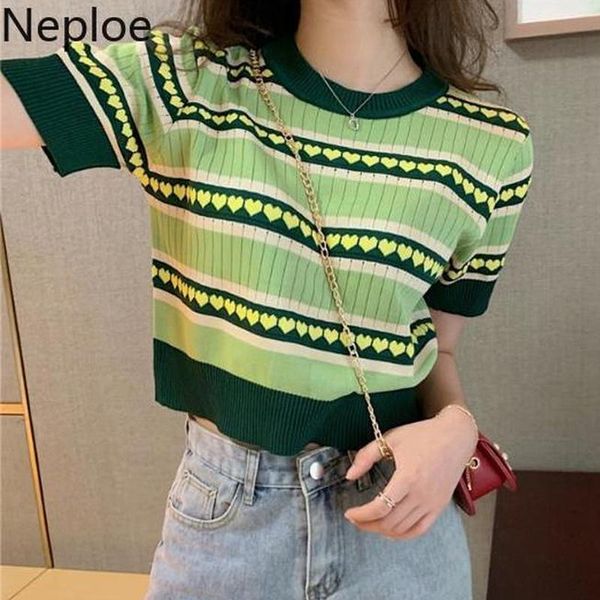 neploe knitted t shirt women korean fashion green pullover t-shirt summer striped cropped sweater harajuku graphic tee women's, White
neploe knitted t shirt women korean fashion green pullover t-shirt summer striped cropped sweater harajuku graphic tee women's, White