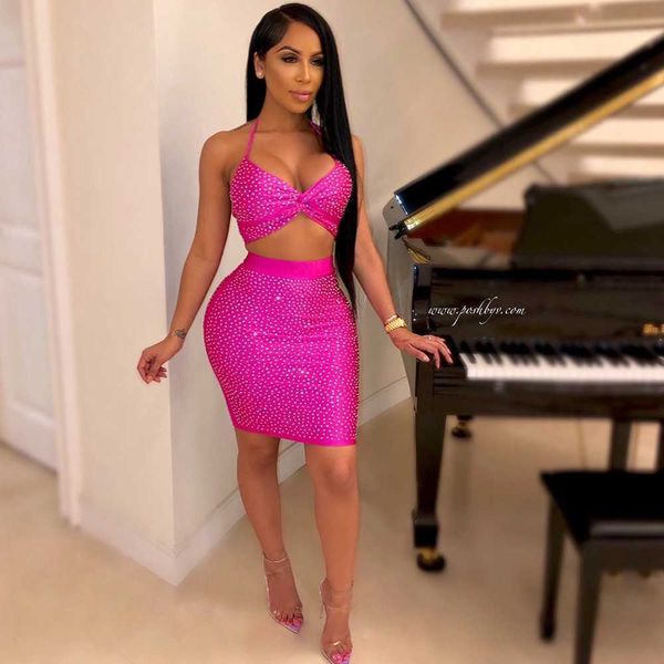 ocstrade high fashion women beaded 2 piece bandage dress halter celebrity pink bodycon club party 210527, Black;gray
ocstrade high fashion women beaded 2 piece bandage dress halter celebrity pink bodycon club party 210527, Black;gray
