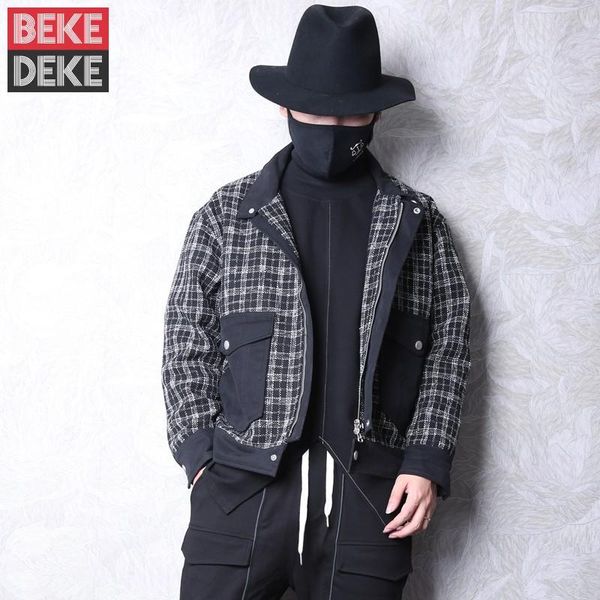 men's jackets fashion black white plaid jacket mens turn-down collar zipper cargo coat spring autumn long sleeve loose fit casual outer, Black;brown
men's jackets fashion black white plaid jacket mens turn-down collar zipper cargo coat spring autumn long sleeve loose fit casual outer, Black;brown