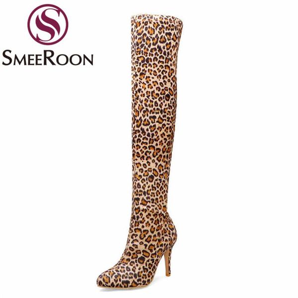 boots smeeroon plus size 34-48 fashion over the knee leopard print pointed toe autumn winter high heels thigh, Black
boots smeeroon plus size 34-48 fashion over the knee leopard print pointed toe autumn winter high heels thigh, Black