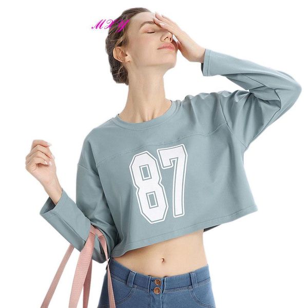 yoga outfits korean style loose long-sleeved sports fitness sweatshirt women revealing waist running solid color, White;red
yoga outfits korean style loose long-sleeved sports fitness sweatshirt women revealing waist running solid color, White;red