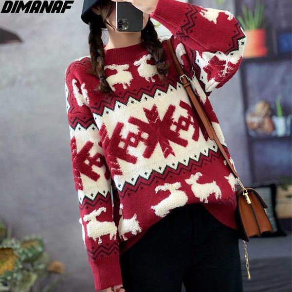 plus size sweater women knitting sweaters christmas style print warm red fashion casual vintage winter loose year 210531, White;black
plus size sweater women knitting sweaters christmas style print warm red fashion casual vintage winter loose year 210531, White;black