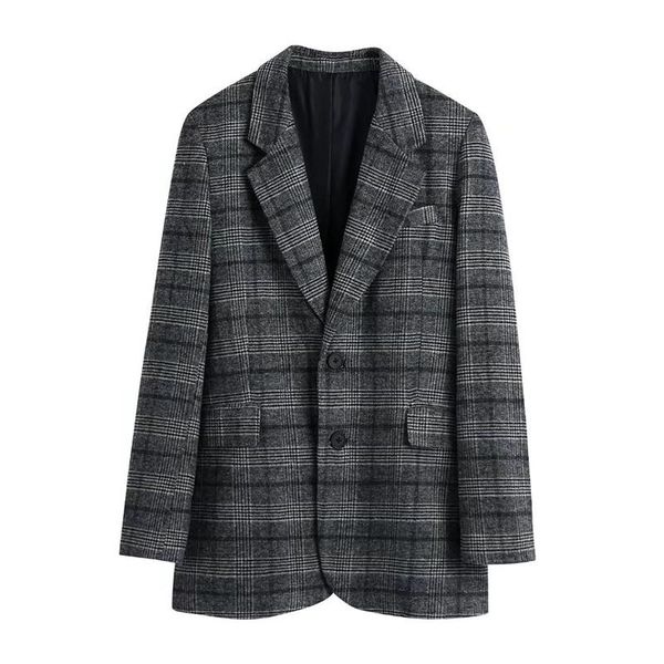 women's suits & blazers mesttraf women 2021 fashion plaid straight fit check blazer coat vintage long sleeve flap pockets female outerw, White;black
women's suits & blazers mesttraf women 2021 fashion plaid straight fit check blazer coat vintage long sleeve flap pockets female outerw, White;black